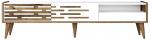 TV staliukas Kalune Design Valensiya, balta sp./rie&scaron;uto sp., 180 cm x 45 cm x 35 cm