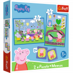 Dėlionė 2in1 Trefl Peppa Pig 93331T, 20.5 cm x 27.5 cm, 102 vnt., įvairių spalvų