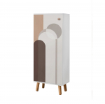 Batų spintelė Kalune Design Vegas B 948, balta sp., 38 cm x 50 cm x 135 cm