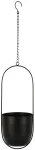 Pakabinamas gėlių vazonas House Nordic Celle 9001118, metalas, 14.5 cm x 15.5 cm, juoda sp.