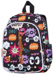 Vaiki&scaron;ka kuprinė CoolPack Bobby LED Comics, juoda sp./įvairių spalvų, 22 cm x 8.5 cm x 30 cm