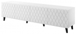 TV staliukas Cama Meble Asti, balta sp./juoda sp., 200 cm x 42 cm x 52 cm