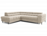 Kampinė sofa - lova Ferucce, smėlio, kairinė, 200 x 276 cm x 93 cm