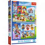 Dėlionė 2in1 Trefl Paw Patrol Rules, 18 cm x 27.5 cm, 140 vnt., įvairių spalvų