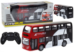 Rc autobusas Lean Toys City, juoda sp./raudona sp.
