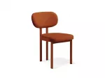 Kėdžių rinkinys Cosmopolitan Design Sam Velvet, matinė, raudona sp./oranžinė sp., 51 cm x 50 cm x 82 cm, 2 vnt.
