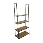 Sieninė lentyna Home4you Seaford, ąžuolo sp./juoda sp., 174.5 cm x 36 cm x 77 cm