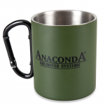 Puodelis Saenger Anaconda Carbiner, nerūdijantysis plienas, 0.25 l, žalia