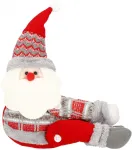 Kalėdinė dekoracija, "Kalėdų senelis" Springos Santa Claus CA1089, 45 cm, balta sp./raudona sp./pilka sp.