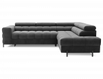 Kampinė sofa - lova Ferucce, tamsiai pilka sp., de&scaron;ininė, 200 x 276 cm x 93 cm
