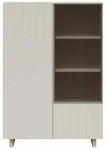 Vitrina Calm, ruda sp./rusva sp., 42 cm x 90 cm x 130.5 cm