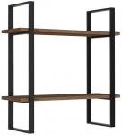 Sieninė lentyna Kalune Design Buba 495SSE1107, ruda sp./juoda sp., 70 cm x 22 cm x 70 cm