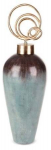 Dekoratyvinė stiklo figūrėlė 02, aukso sp./turkio sp., 25 cm x 25 cm x 75 cm