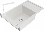 Plautuvė su virtuviniu mai&scaron;ytuvu Mexen Elias White, granitas, 79 cm x 48 cm x 20 cm, balta sp.