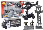 Žaislinė policijos ma&scaron;ina Lean Toys Rescue Team SOS Station, balta sp./juoda sp.