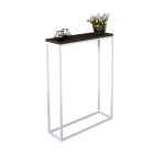 Konsolinis staliukas ADRK Lucas, balta sp./juoda sp., 20 cm x 60 cm x 80 cm