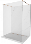 Du&scaron;o sienelė Mexen Kioto Walk-in, 145 cm x 200 cm, rose gold/grūdintas