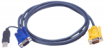 Laidas Aten 2L-5202UP USB, Male, 1.8 m, juoda sp.