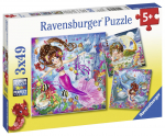Dėlionė 3in1 Ravensburger Enchanting Mermaids, 147 vnt.