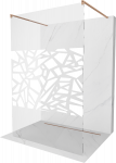 Du&scaron;o sienelė Mexen Kioto Walk-in, 110 cm x 200 cm, brushed copper sp./grūdintas