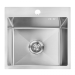 Virtuvinė plautuvė Rea Leo, nerūdijantysis plienas, 40 cm x 45 cm x 18.5 cm, sidabro sp.