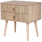 Naktinis staliukas Kalune Design Two 728, &scaron;viesiai ruda sp., 61 cm x 60 cm x 40 cm