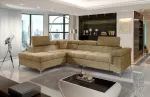 Kampinė sofa Eridano Berlin 03, &scaron;viesiai ruda sp., kairinė, 202 x 275 cm x 90 cm