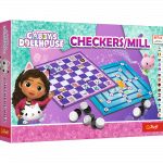 Stalo žaidimas Trefl Gabbys Dollhouse Checkers & Mill