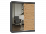 Spinta IGA 160 A/C, antracito sp./artisan oak sp., 160 cm x 61 cm x 200 cm, su veidrodžiu