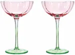 Vyno taurių komplektas Home4you Tulip DH16324, stiklas, 2 vnt.