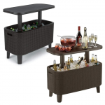 Lauko stalas Keter Bevy Bar, ruda sp., 83.5 cm x 40 cm x 50 - 74 cm