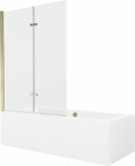 Vonia su sienele, įmontuojama Mexen Cube, 180 cm x 80 cm x 39 cm, stačiakampis, balta
