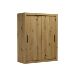 Spinta ADRK Modi, ąžuolo sp./juoda sp., 160 cm x 64 cm x 200 cm