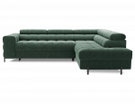 Kampinė sofa - lova Ferucce, tamsiai žalia sp., de&scaron;ininė, 200 x 276 cm x 93 cm