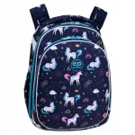 Mokyklinė kuprinė CoolPack Turtle Mrs Unicorn, mėlyna sp./balta sp./violetinė sp., 44 cm x 29 cm x 16 cm