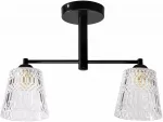 &Scaron;viestuvas lubų Candellux Lighting Kair 32-56139, E27, 2 x 40 W, skaidri sp. / juoda sp.