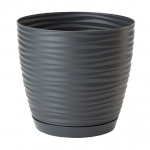 Gėlių vazonas Form Plastic Petit 3030, plastikinis, pilka sp.
