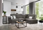 Kampinė sofa Siber Loco 4, pilka sp., de&scaron;ininė, 186 x 270 cm x 93 cm