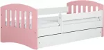 Vaiki&scaron;ka lova Kocot Kids Classic 1, balta sp./rožinė sp., 80 x 160 cm, be patalynės dėžės, su čiužiniu