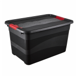 Daiktadėžė su dangčiu, transportavimui/daiktų saugojimo, transportavimui Keeeper Eckhart, 52 l, raudona sp./grafito sp., 59.5 x 39.5 x 34 cm