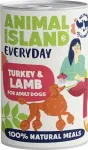 &Scaron;lapias &scaron;unų maistas Animal Island Everyday Turkey & Lamb, antiena, 0.4 kg