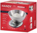 Elektroninės virtuvinės svarstyklės Webber EK4390H, sidabro sp.