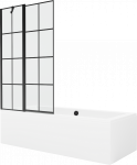 Vonia, su sienele su sienele, laisvai pastatoma Mexen Cube, 170 cm x 80 cm x 39 cm, stačiakampis, balta