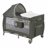 Kelioninė lovytė Lionelo Sven Plus 127 x 71 cm, alyvuogių žalia sp.