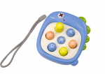 Elektroninis žaidimas, dinozauras Lean Toys Whack A Mole Cute Pet, 9 cm, mėlyna