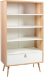 Pastatoma lentyna Home4you Helena, ąžuolo sp./balta sp., 140 cm x 40 cm x 80 cm