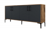 Komoda Kalune Design Kiev 845HCT5301, tamsiai pilka sp., 78 cm x 180 cm x 35 cm