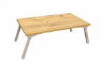 Ne&scaron;iojamo kompiuterio staliukas Kalune Design Gusto Atlantic, 60 cm x 35 cm, 24.5 cm, balta sp./pu&scaron;ies sp
