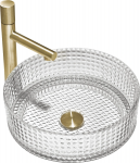 Vonios praustuvas Mexen Lira 24053700, stiklas, 37.5 cm x 37.5 cm x 13 cm, skaidri