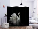 &Scaron;irma Artgeist Swan (Black And White) II Paraventtc1969_Os, įvairių spalvų, 225 cm x 172 cm